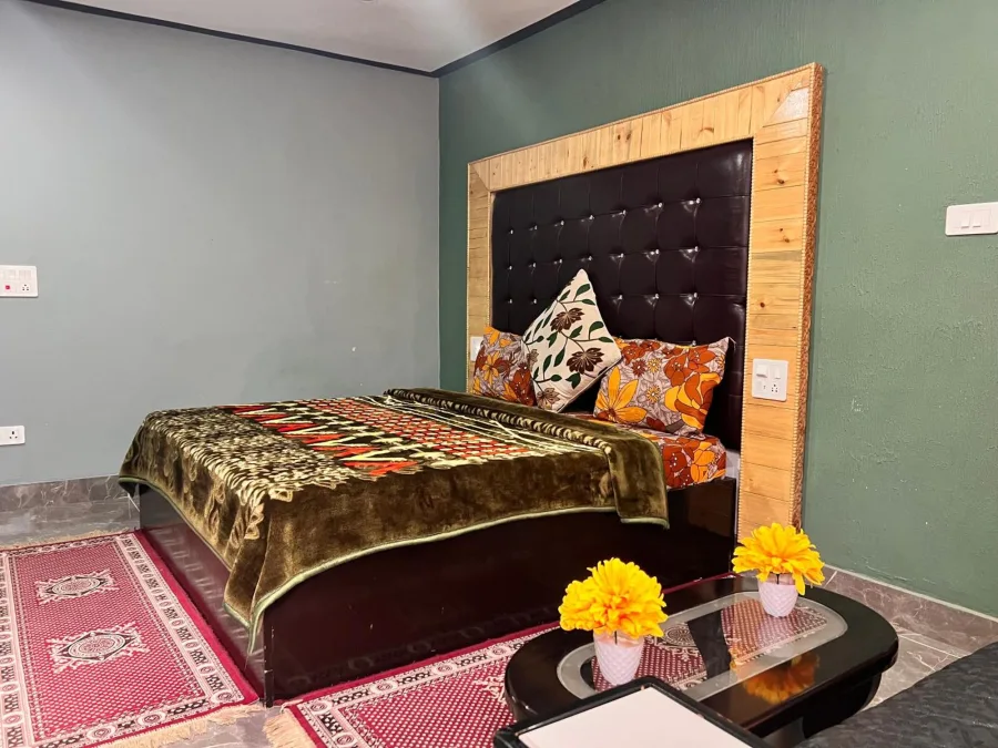 Guest room interior at Hotel Seven Pahalgam
